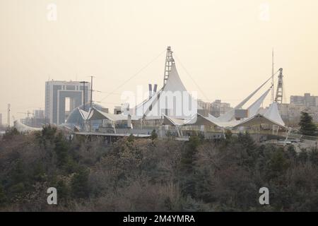 Beautiful architecture in water and fire park, Tehran Stock Photo