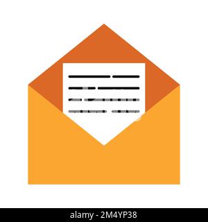mail vector illustration flat icon. Can also be used for education, academics , business and science. Suitable for use on web apps, mobile apps, and p Stock Photo