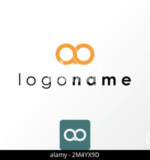 Simple letter CA or OA font in connected image graphic icon logo design abstract concept vector stock. can be used as typographic or initial. Stock Vector