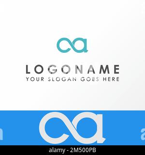 Simple letter CA or OA font in connected image graphic icon logo design abstract concept vector stock. can be used as typographic or initial. Stock Vector