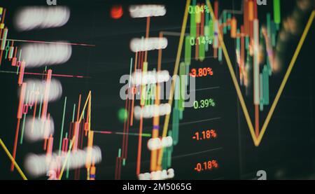 Business statistics and Analytics value , Data analyzing in Forex Stock Photo
