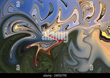 An abstract green and blue background for textures and overlays Stock Photo