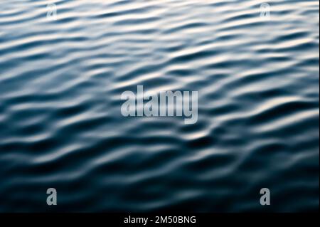 Water surface ripples flowing reflection. Natural pattern background Stock Photo