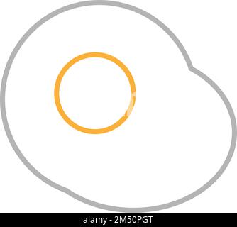 Omelet icon line design template vector isolated illustration Stock Vector