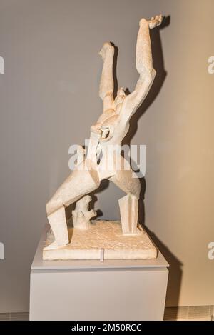 Amsterdam, Netherlands. December 2022. Plaster model of famous sculpture by Zadkine. High quality photo Stock Photo