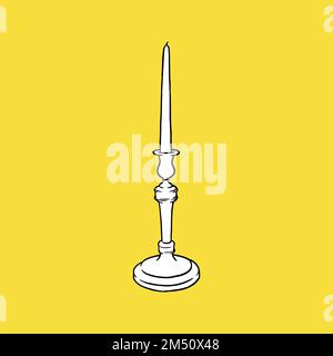 Candelabra icon, illustration design. Detailed drawing, Antique Concept, Sketch and Vintage style. - Vector. Vector illustration Stock Vector