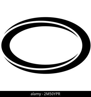 Ellipse oval border, arc banner frame, label sale certificate button Stock Vector