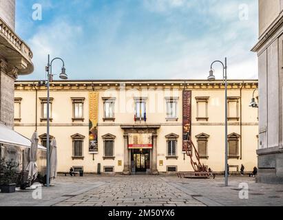 The Biblioteca Ambrosiana, a historic library in Milan estabilished in the 17th century, housing the Pinacoteca Ambrosiana art gallery, Milano, Italy Stock Photo