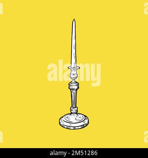 Candelabra icon, illustration design. Detailed drawing, Antique Concept, Sketch and Vintage style. - Vector. Vector illustration Stock Vector
