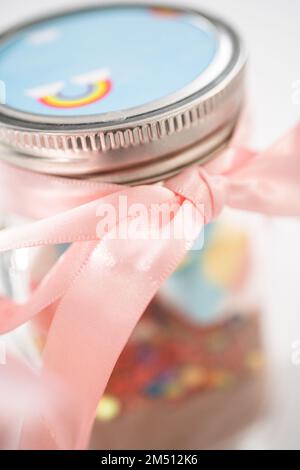 Unicorn hot chocolate mix Stock Photo