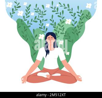 Mind harmony flat concept vector illustration Stock Vector