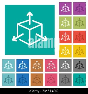 Scalability multi colored flat icons on plain square backgrounds. Included white and darker icon variations for hover or active effects. Stock Vector