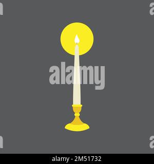 Candelabra Icon. Antique Concept Cartoon of Sickle. Vector illustration Stock Vector