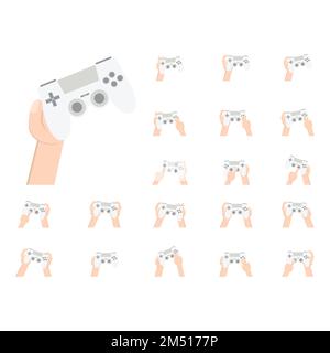 Flat Gamer Hand Holding Joystick Game Controller Stock Vector