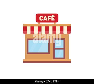 Small business, street cafe logo design. Perfect for greeting cards, prints, posters. Editable vector design and illustration. Stock Vector