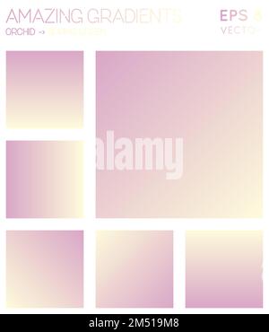 Colorful gradients in orchid and spring green color tones. Adorable gradient background, bewitching vector illustration. Stock Vector