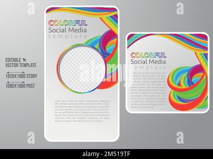Set of sale banner template design. Editable post template social media banners for digital marketing. Vector illustration. Stock Vector