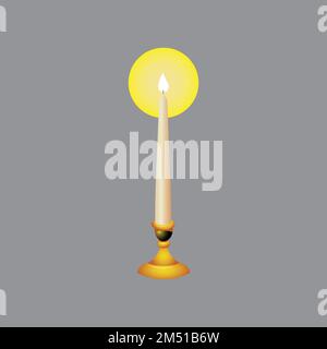 Candelabra Icon. Antique Concept Cartoon of Sickle. Vector illustration Stock Vector