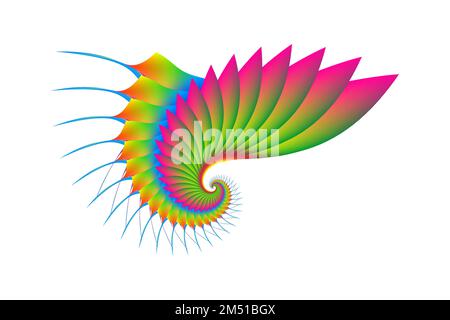 Illustration of Wings with colorful gradations with an Abstract concept Stock Vector