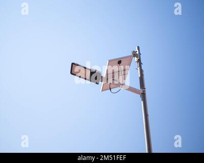 Light bulbs and solar cells Stock Photo
