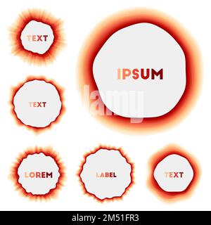 Round labels. Artistic circular backgrounds. Astonishing vector illustration. Stock Vector