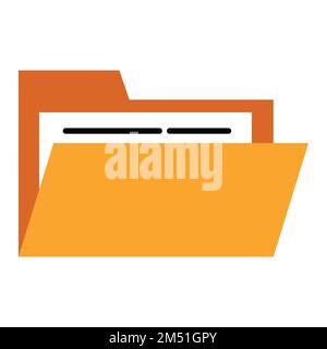 computer files folder vector illustration flat icon. Can also be used for education, academics , business and science. Suitable for use on web apps Stock Vector