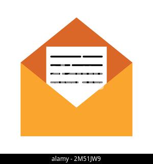 mail vector illustration flat icon. Can also be used for education, academics , business and science. Suitable for use on web apps, mobile apps Stock Vector