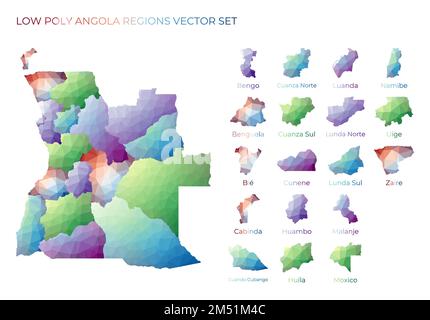 Vector low poly map of Angola Stock Vector Image & Art - Alamy
