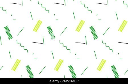 Seamless vector wallpaper made of abstract lines and fills Stock Vector