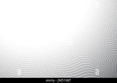 Geometric dot mesh gradient Background. vector illustration.Gray white color background with mesh of dots or circles. Halftone Dot radial pattern.Vect Stock Vector