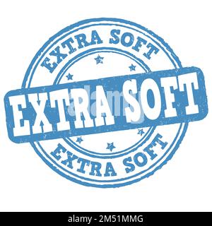 Extra soft grunge rubber stamp on white background, vector illustration Stock Vector