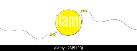 Continuous one line drawing of speech, bubble empty. Line cloud communication on white background Stock Vector