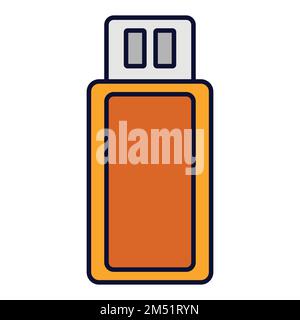 Thumb drive Flash disk vector illustration flat icon. Can also be used for education, academics , business and science. Suitable for use on web apps, Stock Vector