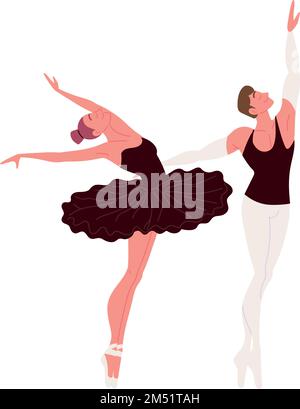 ballet dancers couple isolated icon vector illustration design Stock ...
