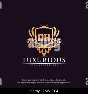 Premium Vector  Dh luxury brand logo