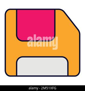 Floppy Diskette vector illustration flat icon. Can also be used for education, academics , business and science. Suitable for use on web apps Stock Vector