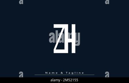 Alphabet letters Initials Monogram logo ZH , HZ Stock Vector