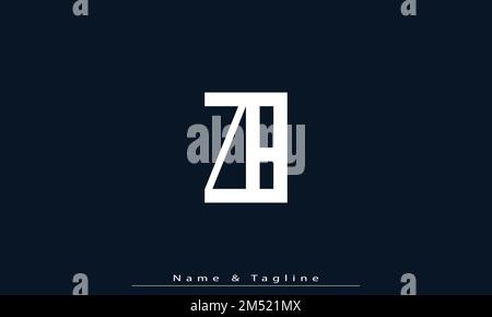 Alphabet letters Initials Monogram logo ZB , BZ Stock Vector