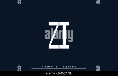 Alphabet letters Initials Monogram logo ZI , IZ Stock Vector