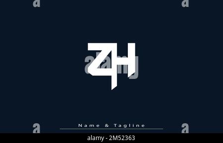 Alphabet letters Initials Monogram logo ZH , HZ Stock Vector