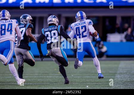 December 24, 2022: Detroit Lions running back Justin Jackson (42) runs for  a big first down