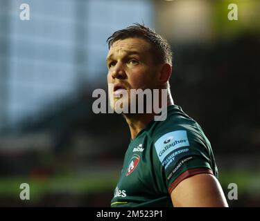 Hanro Liebenberg, captain of Leicester Tigers, during the Gallagher  Premiership match Leicester Tigers vs Gloucester Rugby at Welford Road,  Leicester, United Kingdom, 24th December 2022 (Photo by Nick Browning/News  Images Stock Photo 