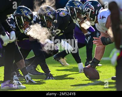 Baltimore Ravens defensive tackle Broderick Washington (96) warms