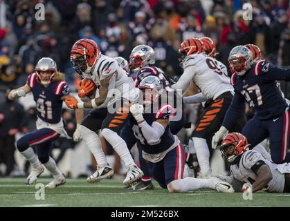 New England Patriots linebacker Jahlani Tavai (48) defends during the  second half of an NFL football game against the Tampa Bay Buccaneers,  Sunday, Oct. 3, 2021, in Foxborough, Mass. (AP Photo/Stew Milne