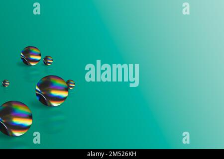 Holographic balls abstract background with copy space for text. Stock Photo