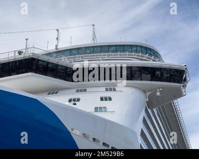 Royal Princess ship moored in San Diego.  Stock Photo