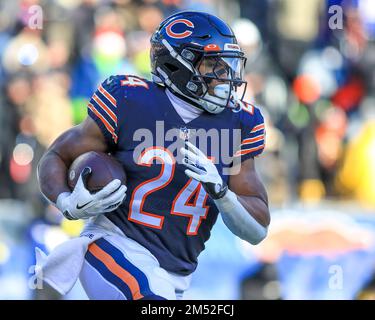 Chicago Bears running back Khalil Herbert (24) during an NFL football ...