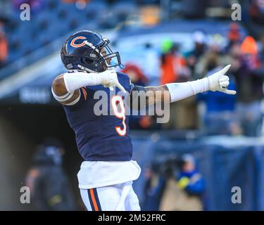 Chicago Bears Safety Jaquan Brisker Reacts During An NFL Football Game ...