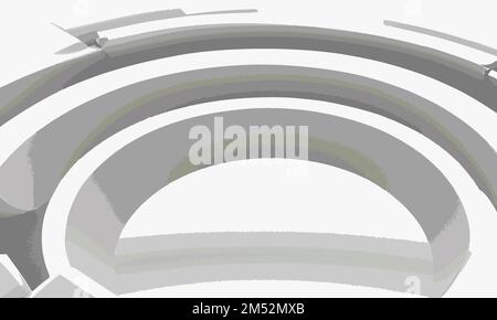 3D Art Illustration Abstract Building Architecture Stock Vector
