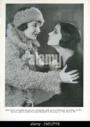 DORIS LLOYD and DOLORES DEL RIO in THE TRAIL OF '98 (1928) director / producer CLARENCE BROWN novel Robert W. Service settings Cedric Gibbons and Merrill Pye Metro Goldwyn Mayer Stock Photo